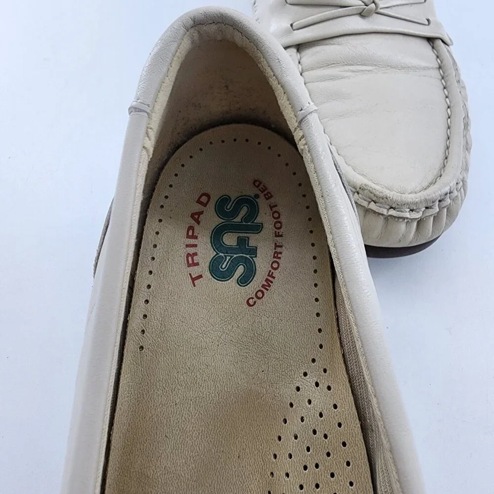 SAS Women's‎ Easier Bone Moc Toe Loafer Slip On Tripad Comfort Shoes Size 9 S